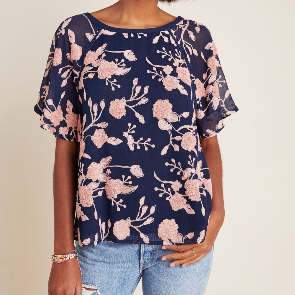 Maeve, Anthropologie Floral Blouse, S